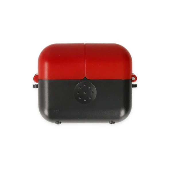 Airpods 3 (3.nesil) Basmalı Kılıf - Siyah-kırmızı ürün görseli 1