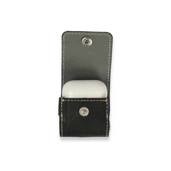 Airpods 2 (2.nesil) Askılı Kılıf - Siyah - Resim 4