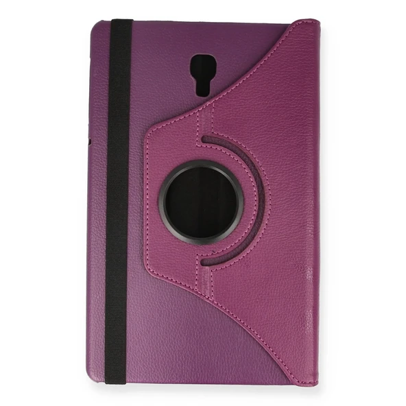 Samsung Galaxy T590 Tab A 10.5 Kılıf 360 Tablet Deri Kılıf - Mürdüm - Resim 2