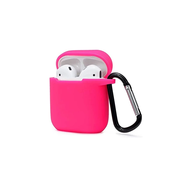 Airpods 2 (2.nesil) Sert Silikon Kılıf - Pembe ürün görseli 1