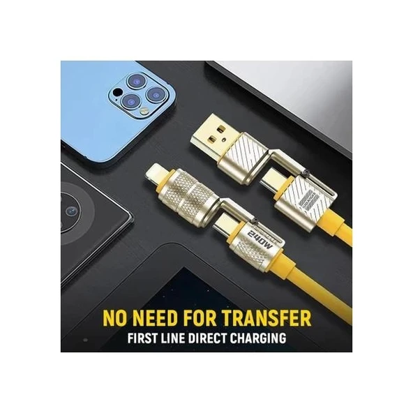 CODEGEN CDG-CNV89 Lightning 2 metre Şarj ve Data Kablosu 240W - Resim 5