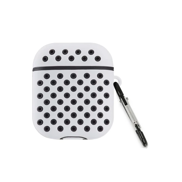 Airpods 3 (3.nesil) Spor Delikli Kılıf - Gri-siyah ürün görseli 1