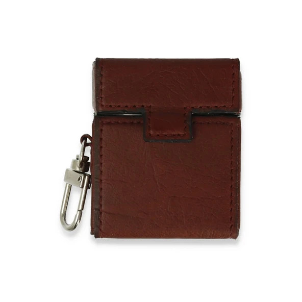 Airpods 2 (2.nesil) Deri Kılıf - Bordo ürün görseli 1