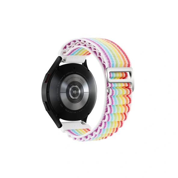 Watch 22mm Kr410 Kumaş Kordon - Gökkuşağı - Resim 2