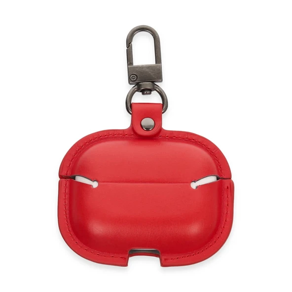 Airpods 3 (3.nesil) Çanta Deri Kılıf - Kırmızı - Resim 2