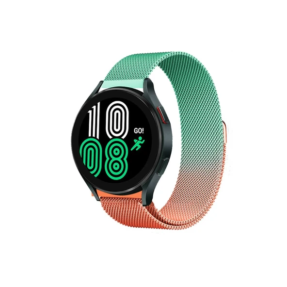 Watch 20mm Metal Mıknatıslı Kordon - Turuncu-yeşil ürün görseli 1