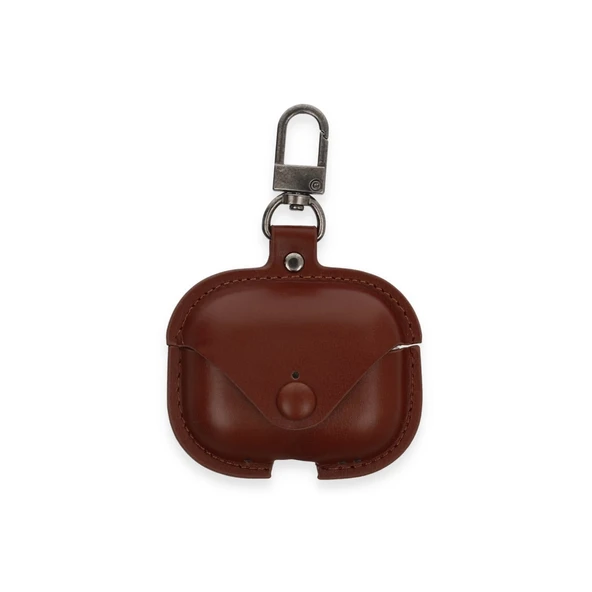 Airpods Pro 2 (2.nesil) Çanta Deri Kılıf - Kahverengi ürün görseli 1