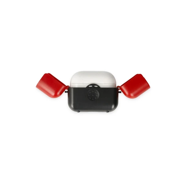 Airpods 3 (3.nesil) Basmalı Kılıf - Siyah-kırmızı - Resim 2