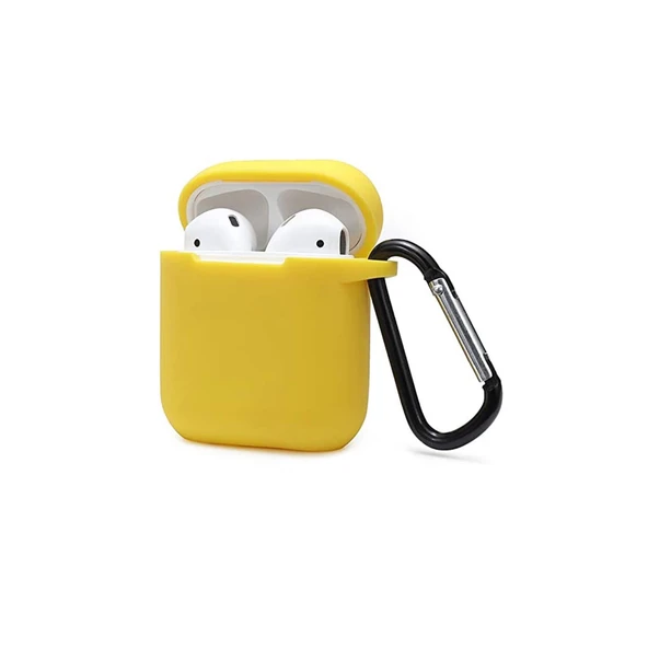 Airpods 2 (2.nesil) Sert Silikon Kılıf - Sarı ürün görseli 1