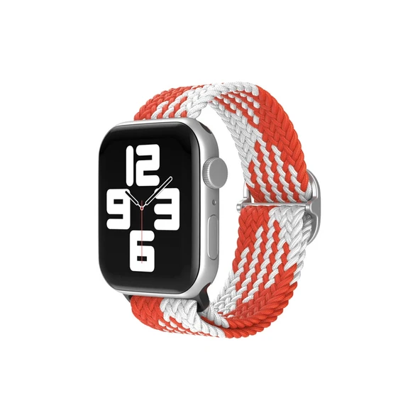 Apple Watch 42mm  Kordon - Beyaz-kırmızı ürün görseli 1