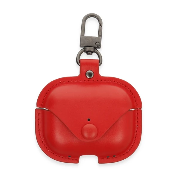 Airpods 3 (3.nesil) Çanta Deri Kılıf - Kırmızı ürün görseli 1