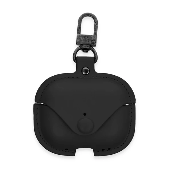 Airpods Pro 2 (2.nesil) Çanta Deri Kılıf - Siyah ürün görseli 1
