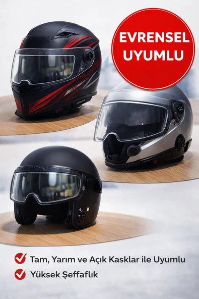 Motosiklet Kaskı Yağmur Kaydırıcı Film – Anti Sis Şeffaf Vizör Cam Koruyucu - Resim 6