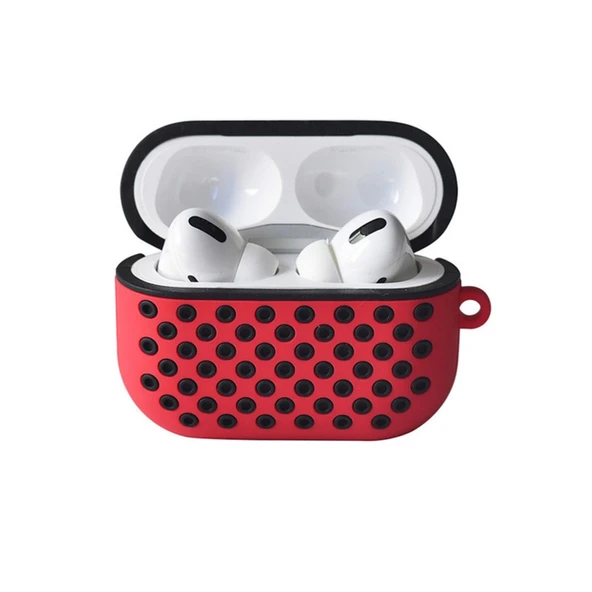 Airpods Pro 2 (2.nesil) Spor Delikli Kılıf - Kırmızı-siyah ürün görseli 1