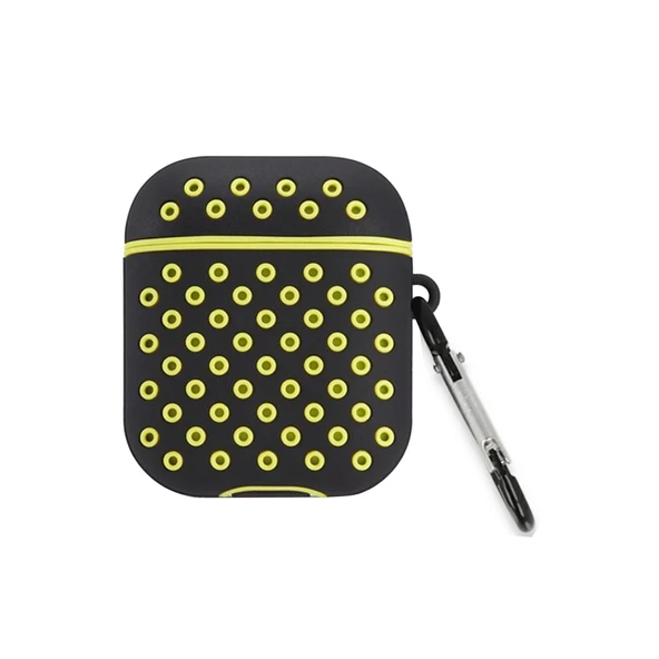 Airpods 3 (3.nesil) Spor Delikli Kılıf - Siyah-sarı ürün görseli 1