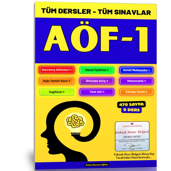 AÖF 1 Tüm Dersler  Tüm Sınavlar ÇIKMIŞ SORULAR  SORU BANKASI ürün görseli 1