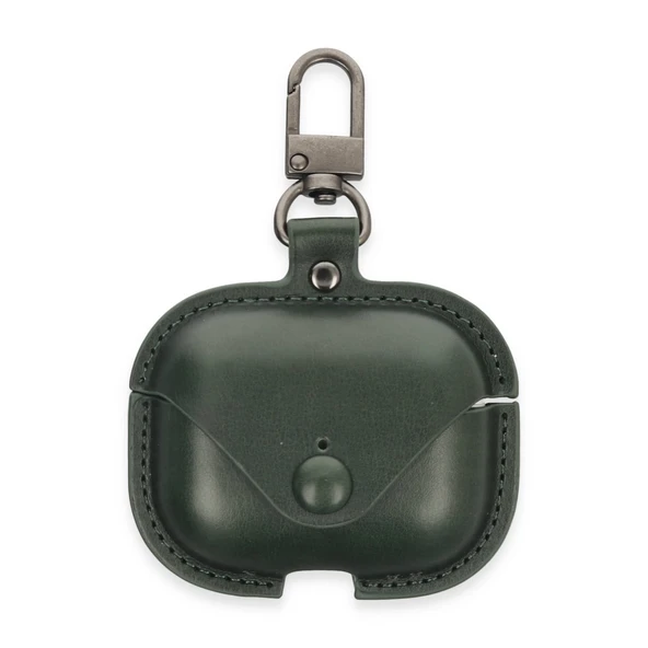 Airpods Pro 2 (2.nesil) Çanta Deri Kılıf - Haki Yeşil ürün görseli 1