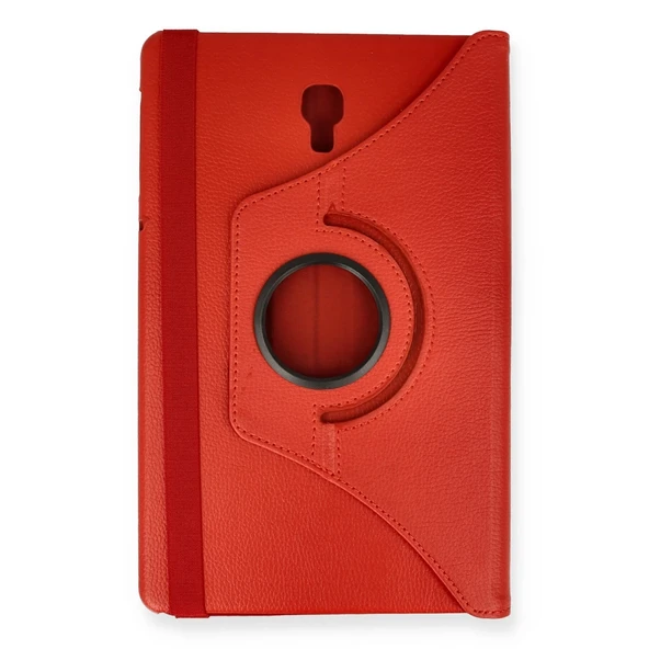 Samsung Galaxy T590 Tab A 10.5 Kılıf 360 Tablet Deri Kılıf - Kırmızı - Resim 2