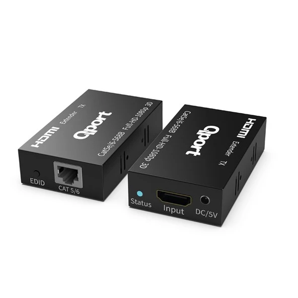 QPORT Q-HEX3 Cat5e/Cat6 60metre HDMI Extender - Resim 3