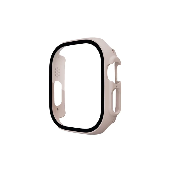 Apple Watch Ultra 49mm Desert Camlı Kasa Ekran Koruyucu - Metalik Gold - Resim 2