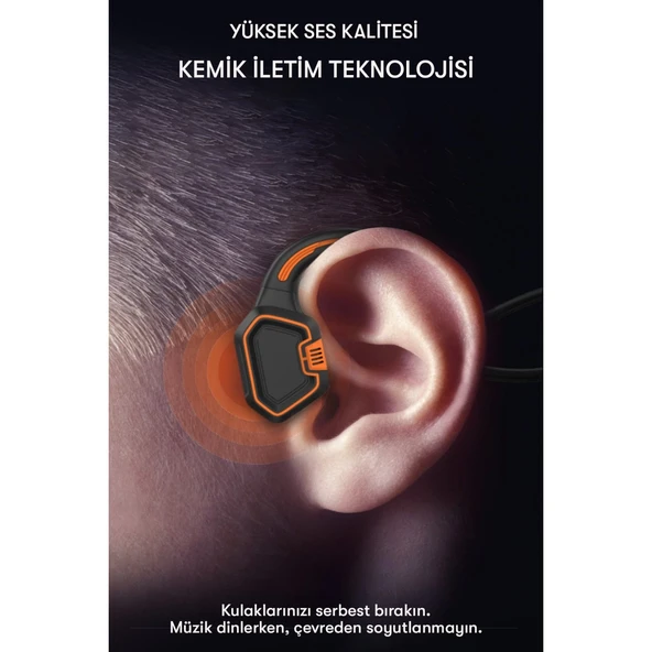 As9 Suya Dayanıklı Bluetooth Kulaklık - Siyah - Resim 7