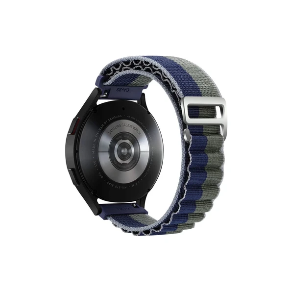 Watch 22mm Kr410 Kumaş Kordon - Lacivert-yeşil - Resim 2