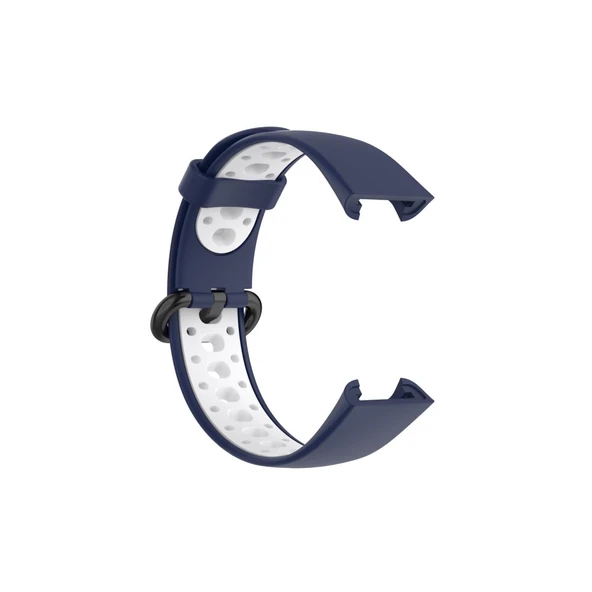 Xiaomi Redmi Watch 2 Spor Delikli Kordon - Lacivert-beyaz - Resim 4