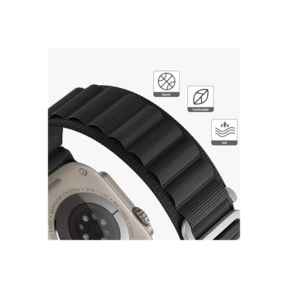 Apple Watch 42mm Mountain Kordon - Lila - Resim 4