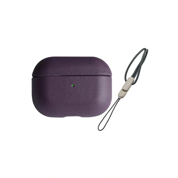 Airpods Pro 2 (2.nesil) 405 Deri Kılıf - Mor ürün görseli 1