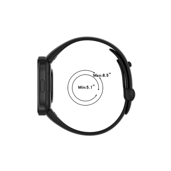 Xiaomi Redmi Watch 3 Origin Silikon Kordon - Füme - Resim 6