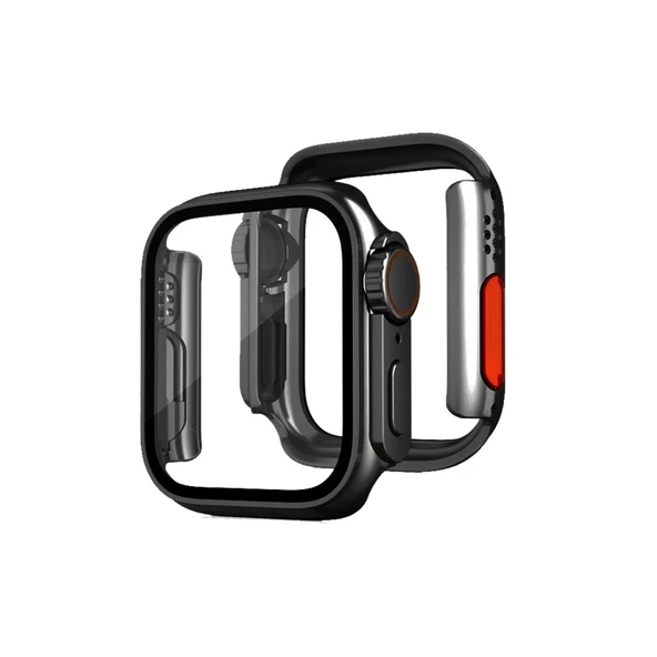 Apple Watch 40mm Watch 49mm Kasa Dönüştürücü Ve Ekran Koruyucu - Siyah ürün görseli 1