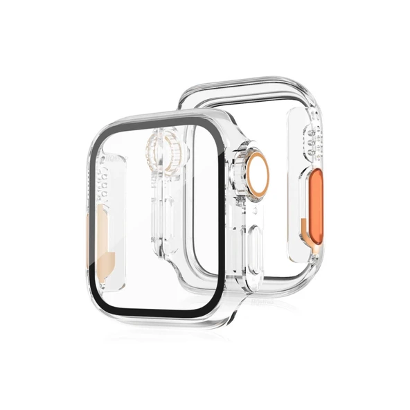 Apple Watch 40mm Watch 49mm Kasa Dönüştürücü Ve Ekran Koruyucu - Şeffaf ürün görseli 1