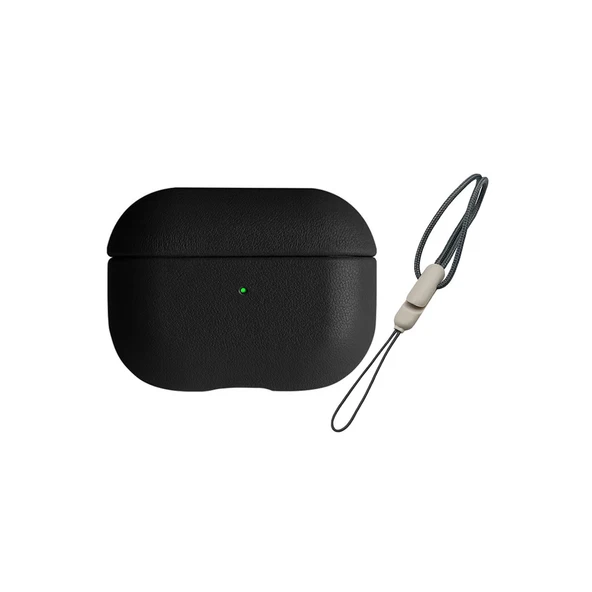 Airpods 3 (3.nesil) 405 Deri Kılıf - Siyah ürün görseli 1