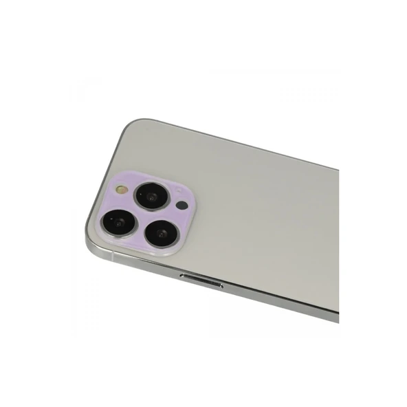 İphone 13 Pro Max Rainbow Kamera Lens Koruma Cam - Mor ürün görseli 1