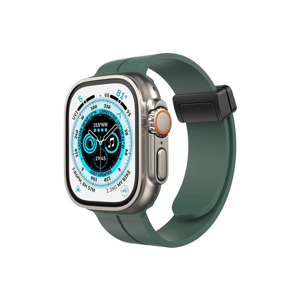 Apple Watch 42mm Kr412 Elegance Stylısh Kordon - Koyu Yeşil ürün görseli 1