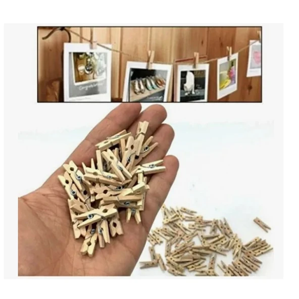 Mandal Mini Ahşap Mandal (10 Adet) ürün görseli 1