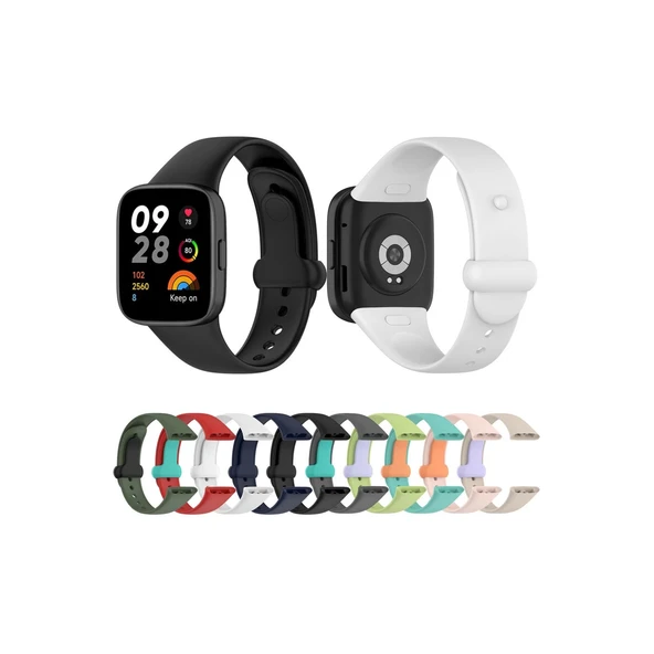 Xiaomi Redmi Watch 3 Origin Silikon Kordon - Bej - Resim 3
