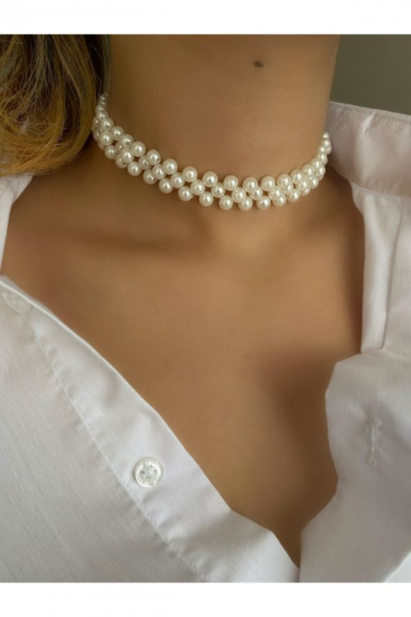 Inci Tasarım Choker Kolye/inci Kolye - 2