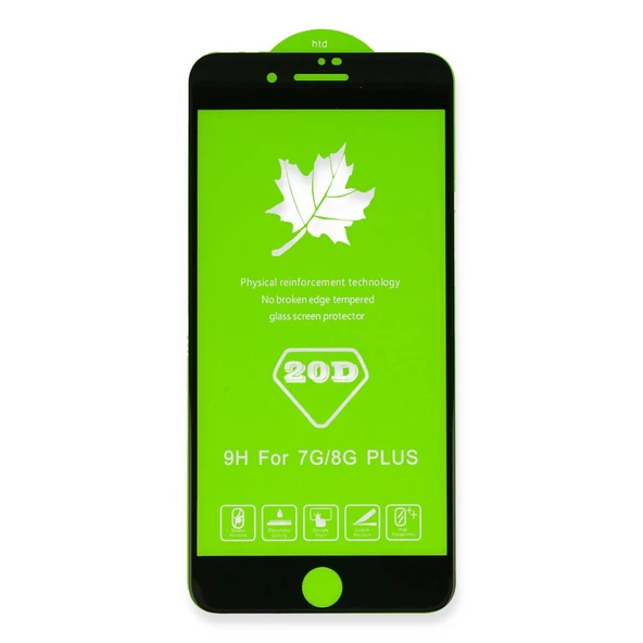 İphone 6 Plus 20d Premium Cam Ekran Koruyucu - Siyah - Resim 4