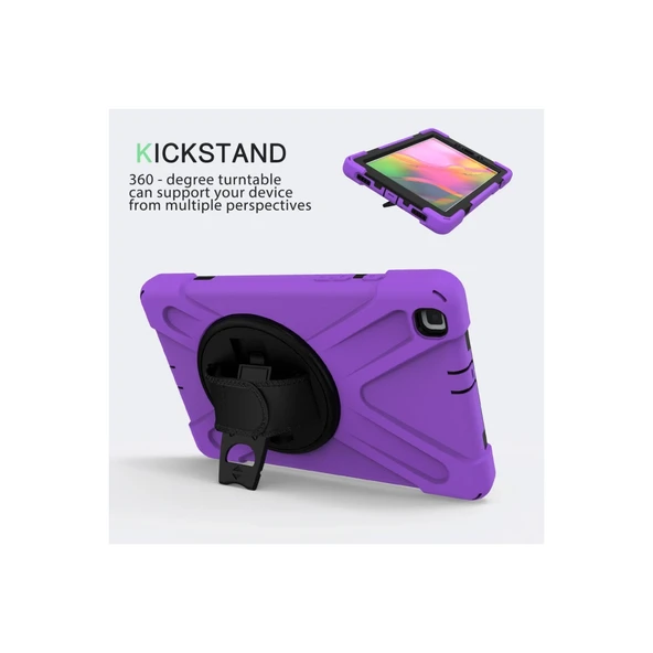 Samsung Galaxy T290 Tab A 8 Kılıf Amazing Tablet Kapak - Mor - Resim 2