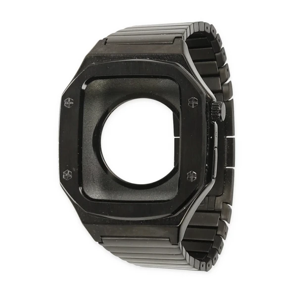 Apple Watch 44mm Kr409 Metal Kordon - Siyah - Resim 2