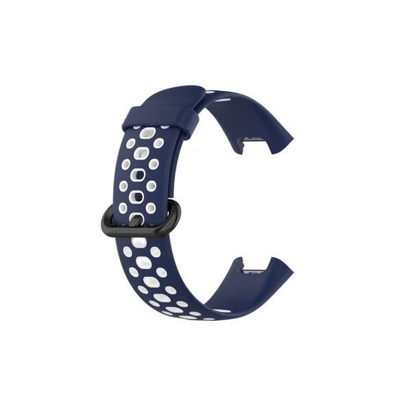 Xiaomi Redmi Watch 2 Spor Delikli Kordon - Lacivert-beyaz - Resim 3
