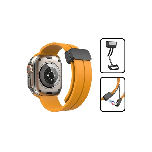 Apple Watch 42mm Kr412 Elegance Stylısh Kordon - Derin Mor - Resim 7