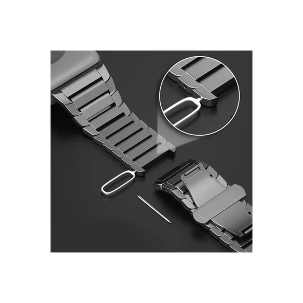 Apple Watch 42mm Kr413 Fine Steel Kordon - Yıldız Işığı - Resim 4