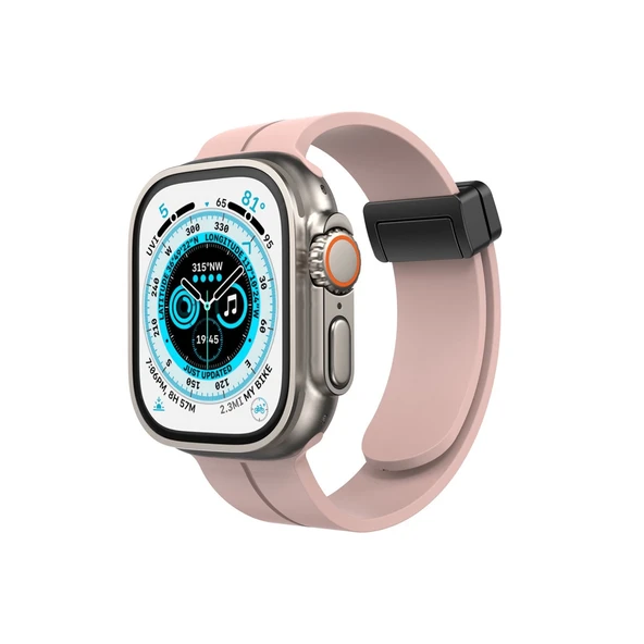 Apple Watch 42mm Kr412 Elegance Stylısh Kordon - Pudra ürün görseli 1