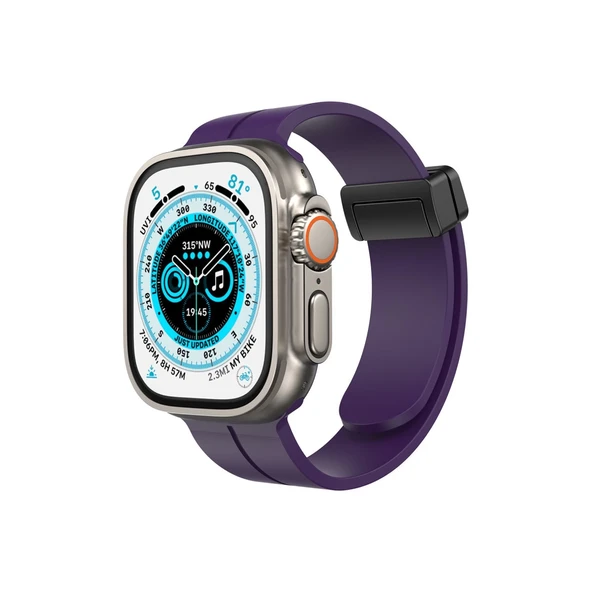 Apple Watch 42mm Kr412 Elegance Stylısh Kordon - Derin Mor ürün görseli 1