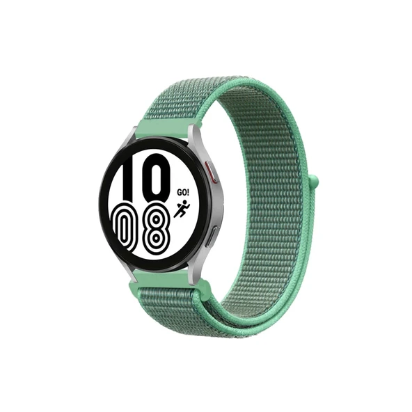 Samsung Galaxy Watch 4 Hasırlı Cırtcırtlı Kordon - Turkuaz ürün görseli 1