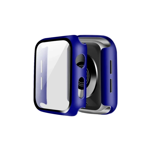 Apple Watch 41mm Camlı Kasa Ekran Koruyucu - Lacivert ürün görseli 1