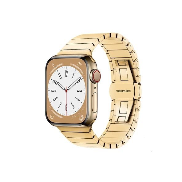 Apple Watch 42mm Kr413 Fine Steel Kordon - Gold ürün görseli 1