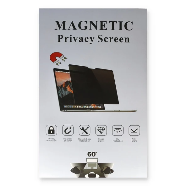 Macbook Air 13.3 Macbook Manyetik Hayalet Ekran Koruyucu - Siyah - Resim 5
